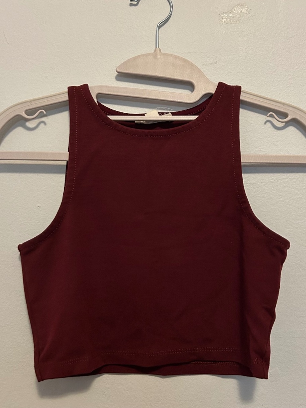 Stella Luce Cropped Maroon Tank Top